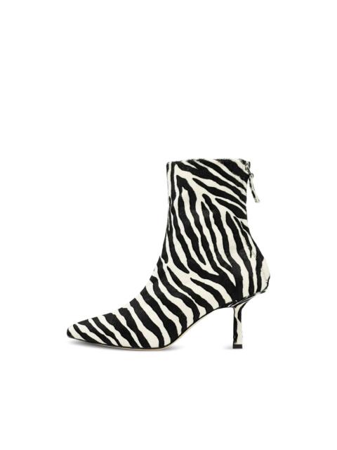 Studio Amelia Petra zebra-print ankle boots
