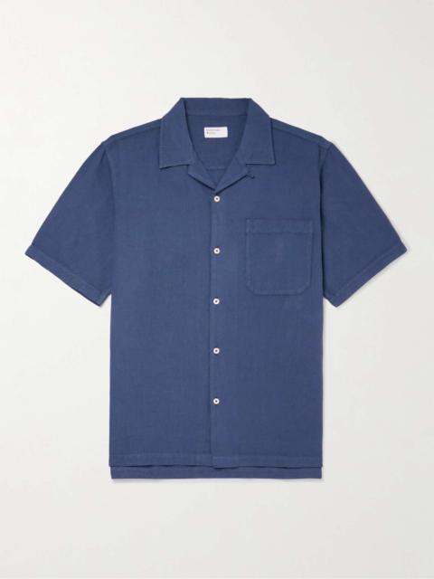 Convertible-Collar Garment-Dyed Hemp and Cotton-Blend Shirt