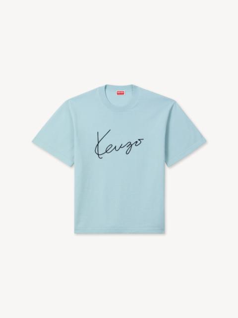 KENZO 'KENZO Signature' embroidered T-shirt in merino wool