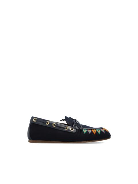 Etro embroidered eyelet sneakers