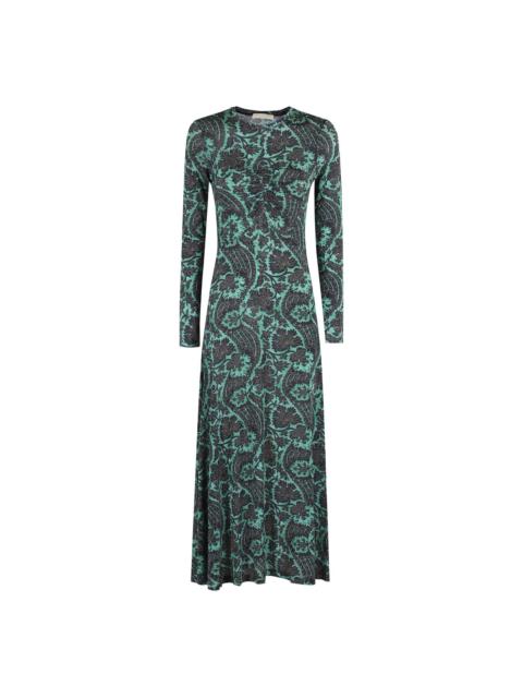 Naia printed long-sleeve maxi dress