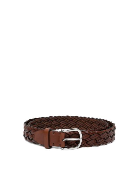 Brioni WOVEN LEATHER BELT