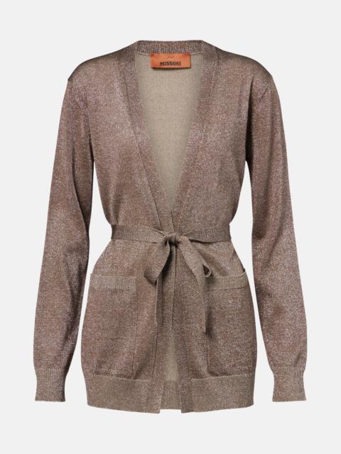 Missoni Knitted lamé wrap cardigan