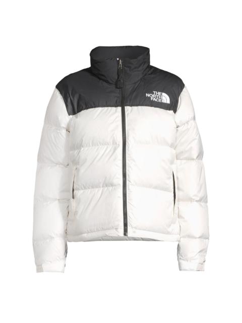 The North Face Women's Retro Nuptse Colorblocked Down Jacket - Gardenia White