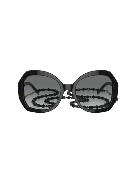 oversized tinted-lenses sunglasses