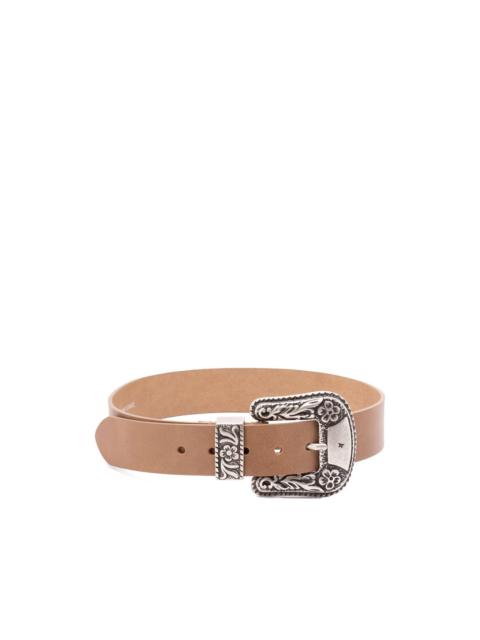 Golden Goose floral-buckle leather belt