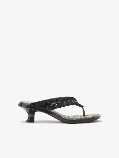 GANNI MELISSA THONG KITTEN HEEL IN LEOPARD