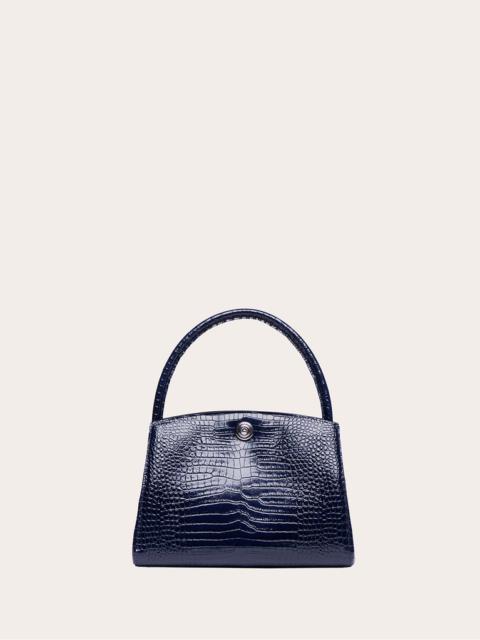 Liffner PUSHLOCK LADY BAG NAVY CROC