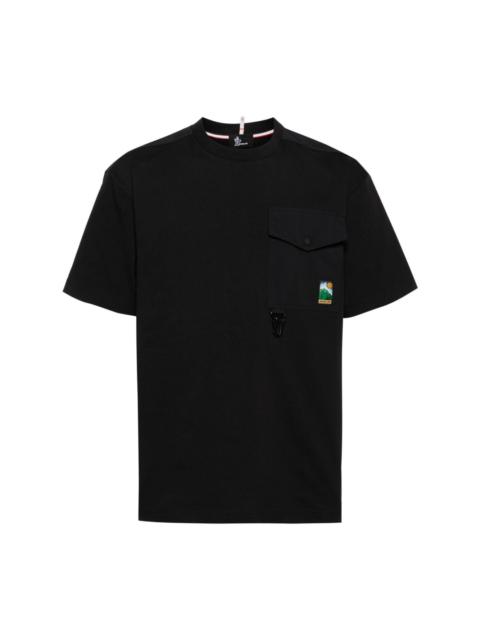 Moncler Grenoble Embroidered Mountain Logo T-Shirt | REVERSIBLE