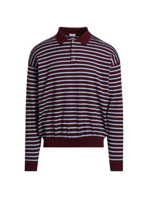 Loewe Men's x Paula's Ibiza Long-Sleeve Polo Sweater - Burgundy Light Blue