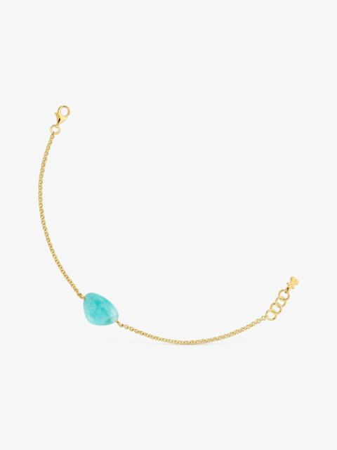 TOUS Bracelet with 18kt gold vermeil and amazonite TOUS Color Dots