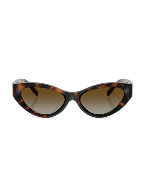 Tiffany & Co. Women's Tiffany T 54MM Cat-Eye Sunglasses - Gradient Brown Havana