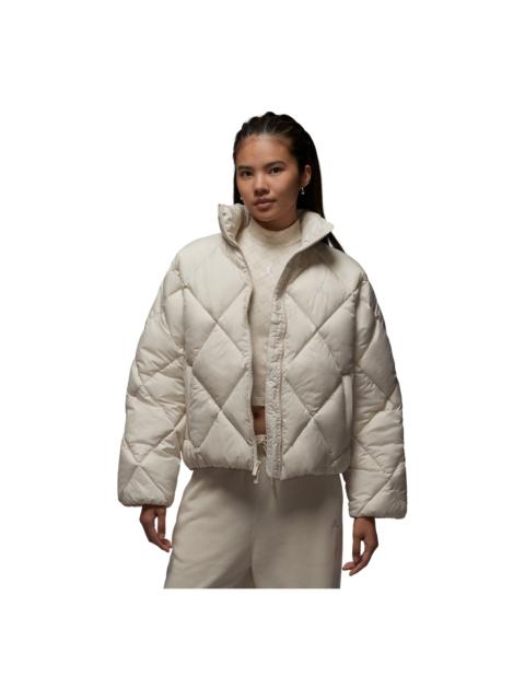 Jordan (WMNS) Air Jordan Brooklyn Quilted Puffer Jacket 'Light Orewood Brown' HV0418-104