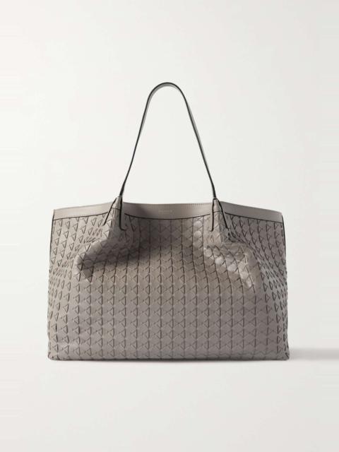 Secret large woven leather tote