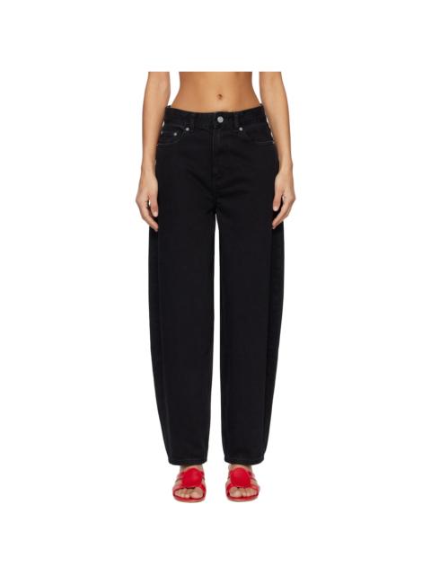GANNI Black Loose Rigid Stary Jeans