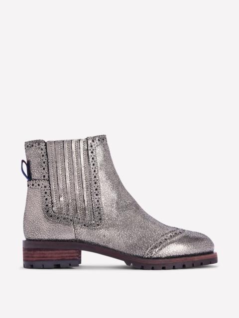 BODEN Brogue Detail Chelsea Boots-Silver
