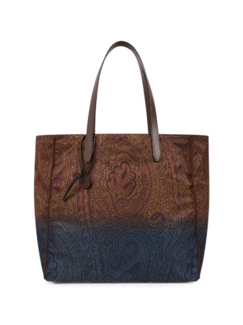 Etro Etro UNFOLD ME NYLON TOTE BAG WITH DEGRADÉ ARNICA MOTIF