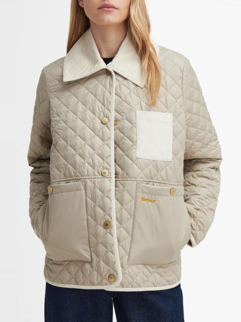 Barbour Barbour Fleur Quilted Jacket in Light Sand/Blanc at Nordstrom