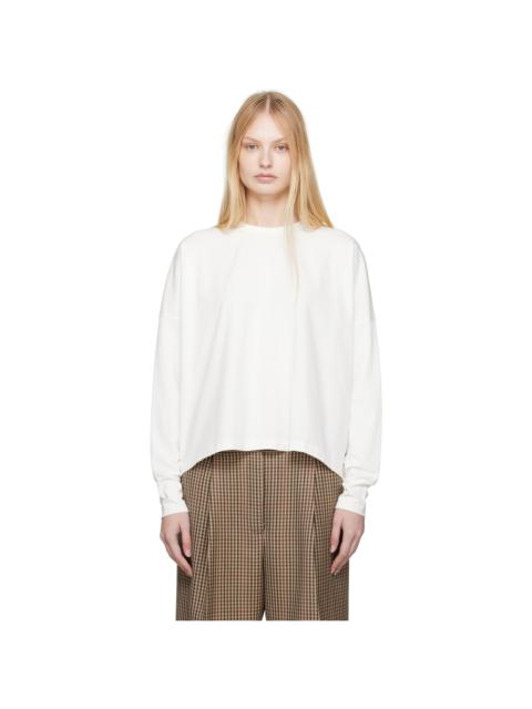 Studio Nicholson White Loop Long Sleeve T-shirt