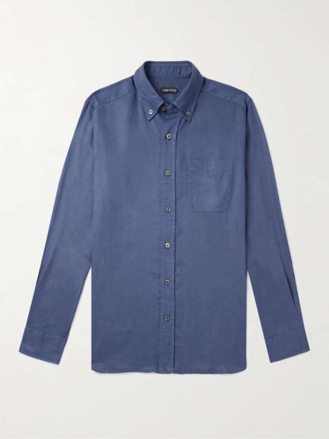 TOM FORD Button-Down Collar Lyocell-Poplin Shirt
