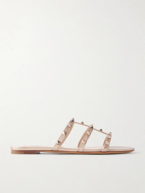 Valentino Rockstud Metallic Leather Sandals
