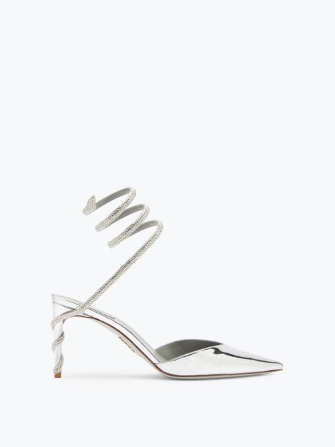 RENE CAOVILLA Margot Silver Pump 80