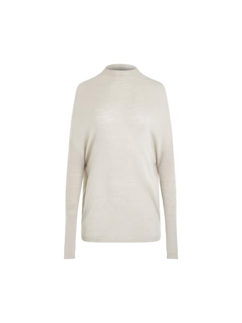 Light Weight Crater Knit Sweater in Pearl