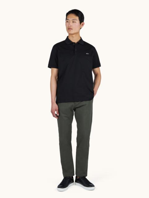 Paul & Shark DOUBLE PIQUÉ COTTON POLO SHIRT WITH SHARK EMBROIDERY