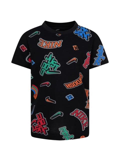 Nike Swoosh 'Just Do It' Tee GS "Black / Multicolor" 86M360 023