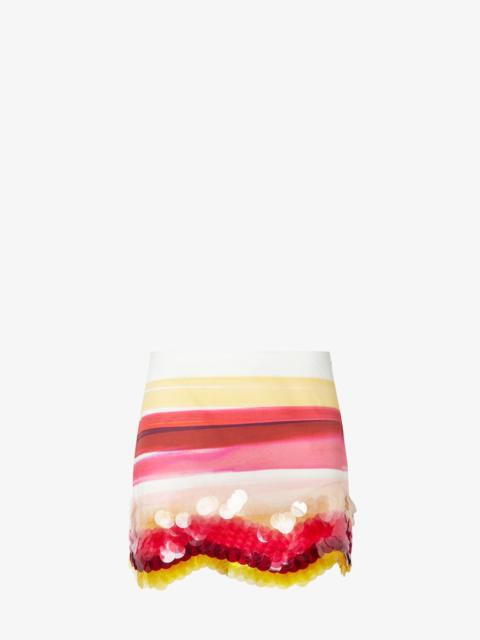 FENDI Skirt White poplin skirt with sequins