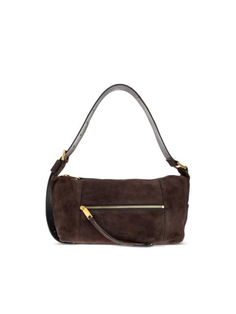 ALLSAINTS zip suede shoulder bag