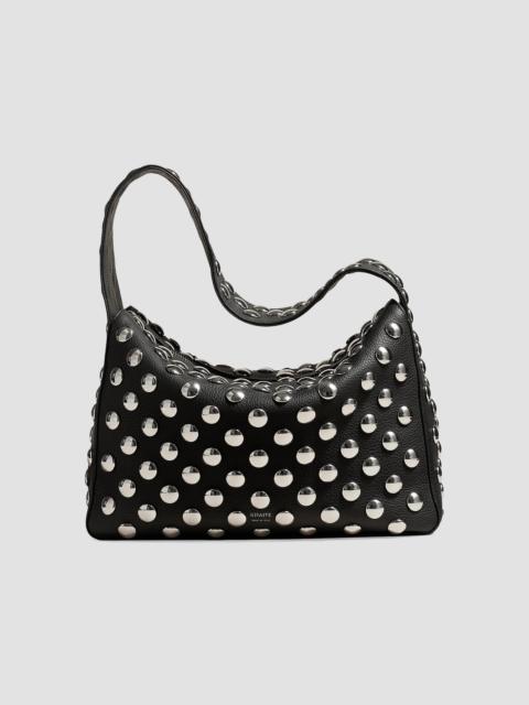 KHAITE Women's Elena Studded Leather Shoulder Bag - Black