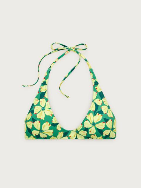 J.CREW Halter-neck bikini top in tropical floral