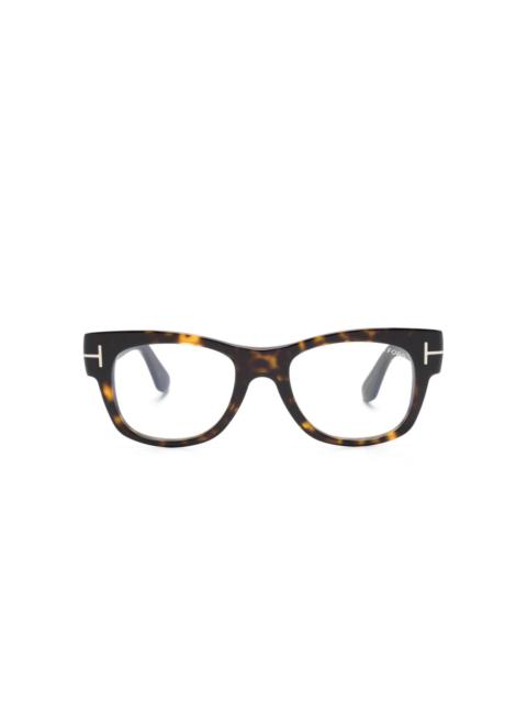 FT5040B tortoiseshell square-frame glasses