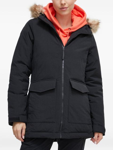 adidas faux-fur hooded jacket