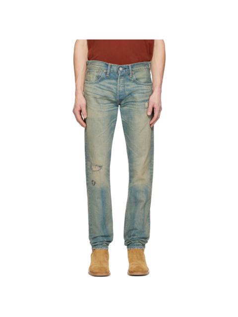 RRL by Ralph Lauren Blue Slim Fit Ridgeway Selvedge Jeans
