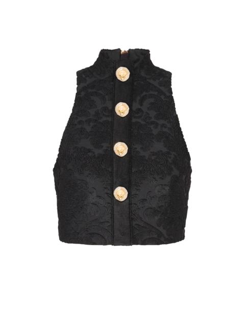 Balmain Baroque pattern buttoned top