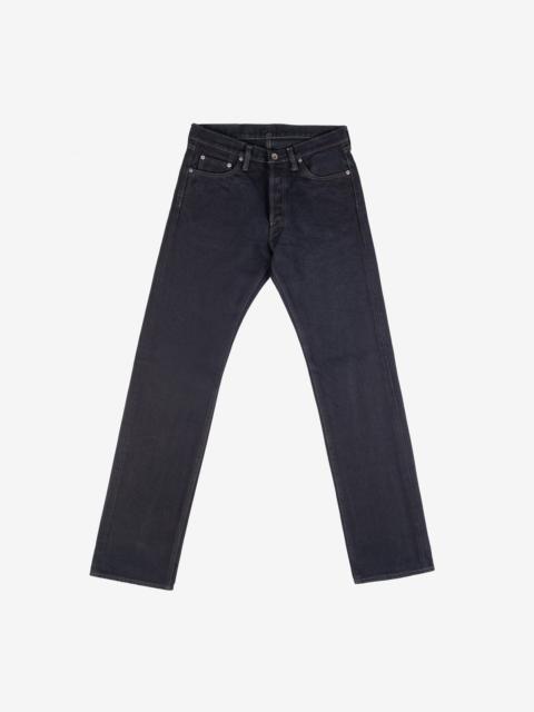 IH-634S-B 21oz Selvedge Denim Straight Cut Jeans - Indigo Overdyed Black