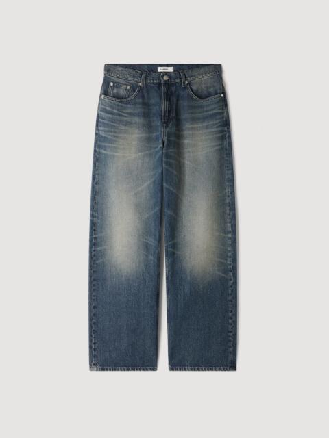 Sandro BAGGY FADED COTTON JEANS