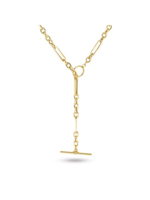 STONE AND STRAND Trombone Link Toggle Lariat Necklace