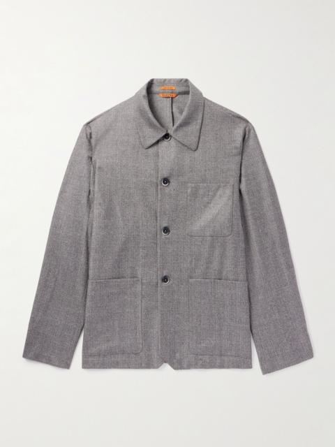 BARENA Visal Virgin Wool-Blend Overshirt Brown