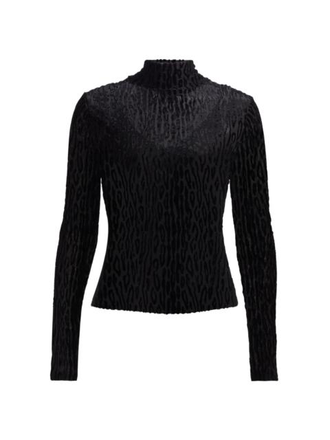 PAIGE Women's Ursula Leopard-Print Top - Black