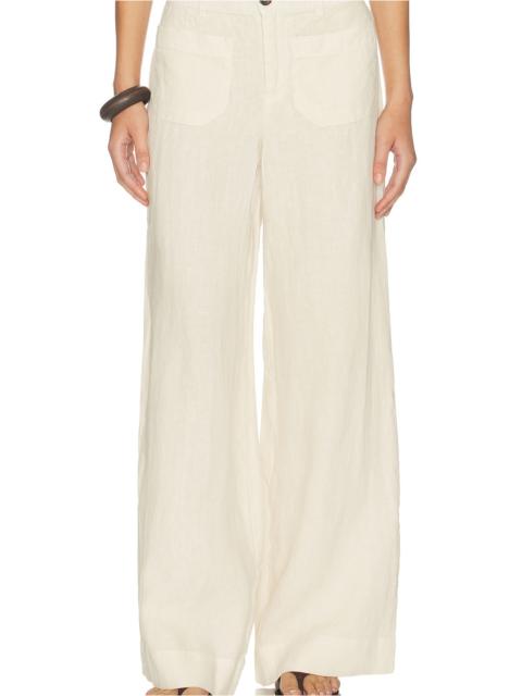 SANCTUARY The Linen Marine Wide Leg Pants