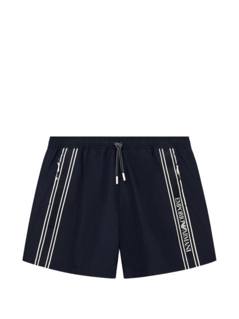 EMPORIO ARMANI side-stripe swim shorts