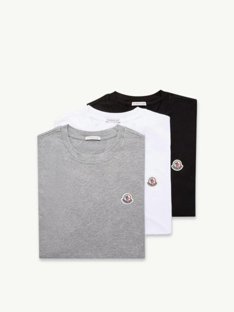 Moncler Logo Patch Cotton T-Shirt (Pack of Three)