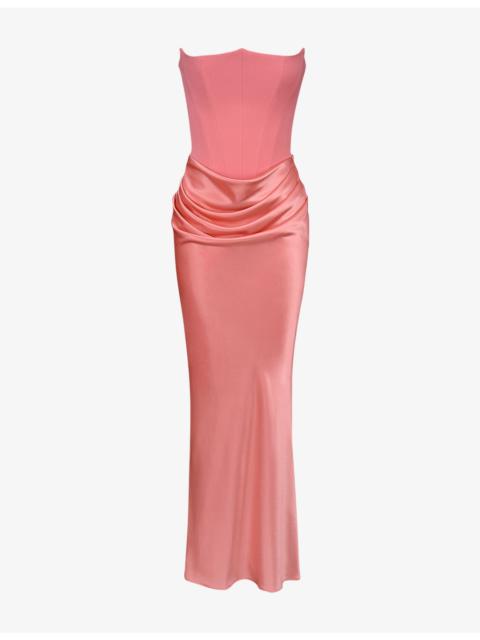 House of CB Persephone Corset Woven Maxi Dress