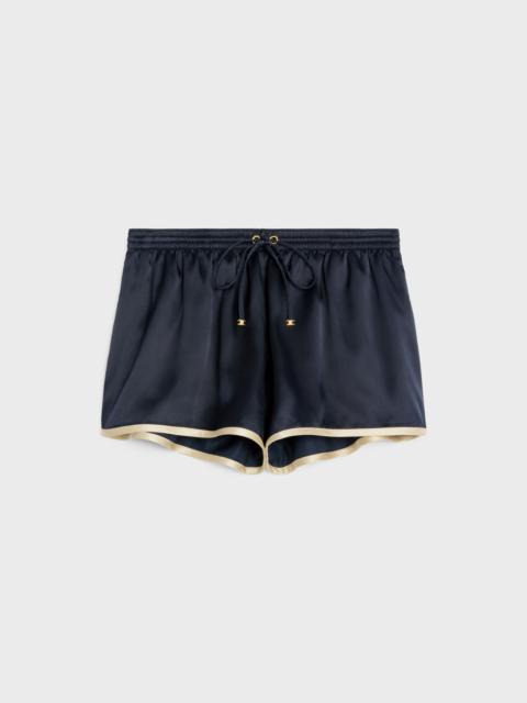 CELINE mini shorts in flowing satin