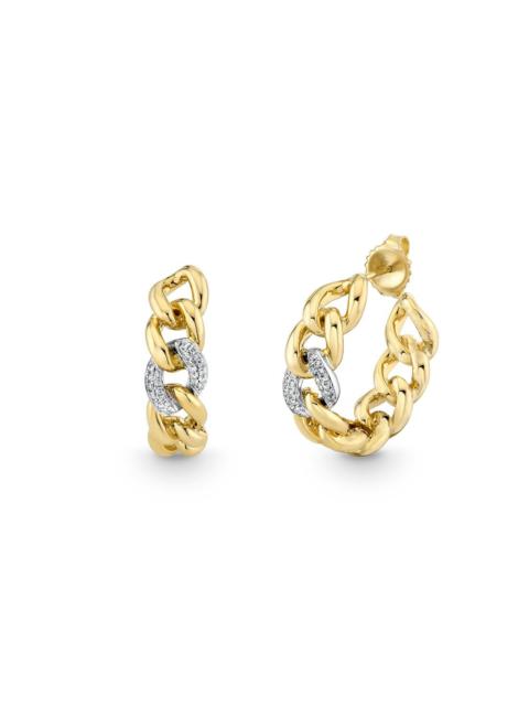 SYDNEY EVAN Small Single Link Hoop Earrings