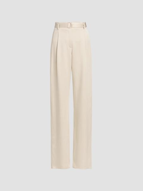 LAPOINTE Women's Satin Belted Pants - Sand