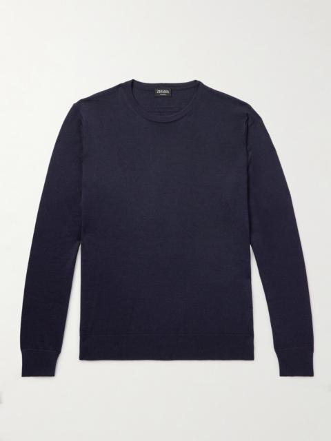ZEGNA Cashmere and Silk-Blend Sweater